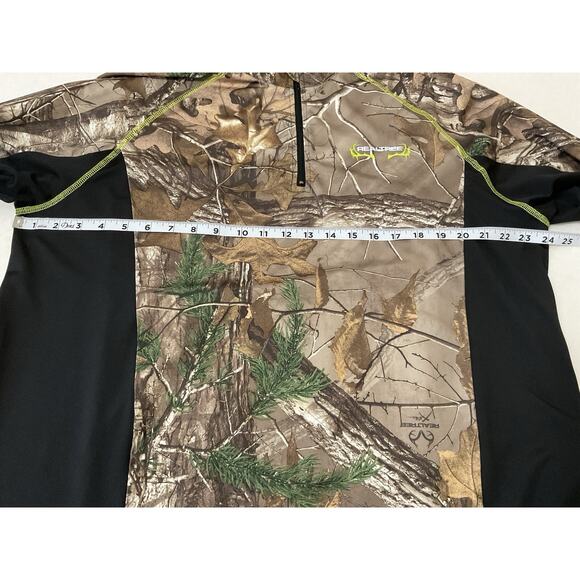 REALTREE Men's L 1/4 Zip Camo Pullover Hunting Jacket Scent Factor / Control - Picture 4 of 9